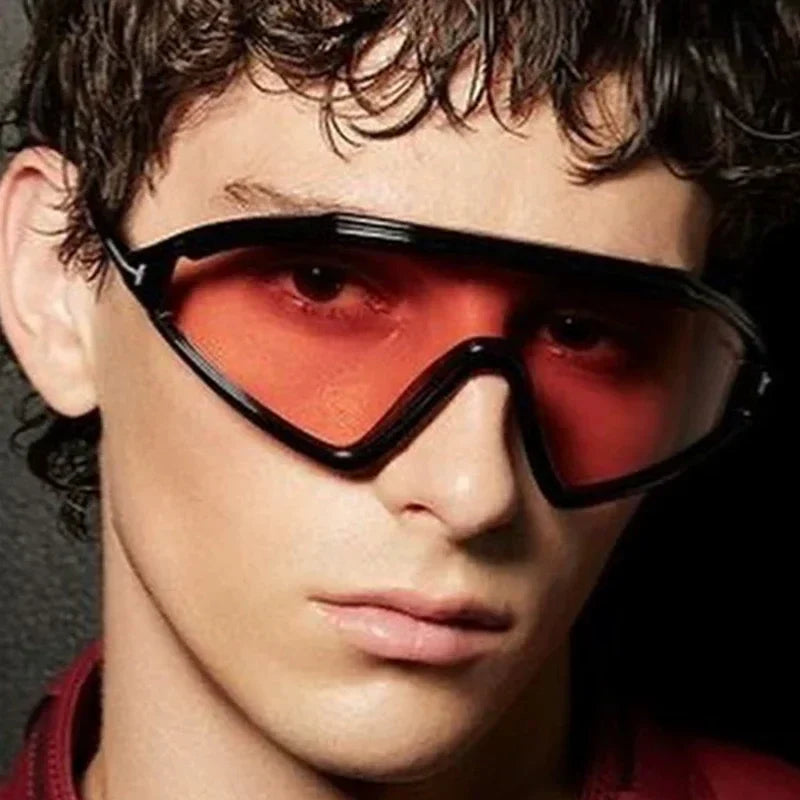 Anna-Berg | Black Angled Acetate Sunglasses