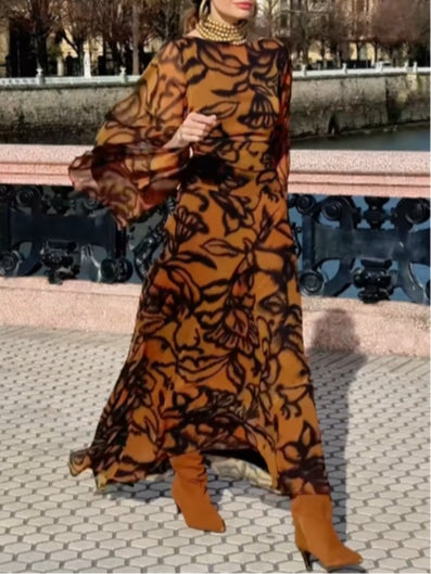 Anna-Berg | Timeless Beach Glam Long Printed Dress