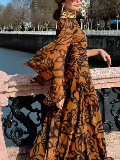Anna-Berg | Timeless Beach Glam Long Printed Dress