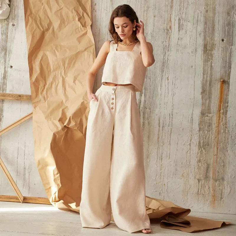 Anna-Berg | Wide-Leg Cotton Pant