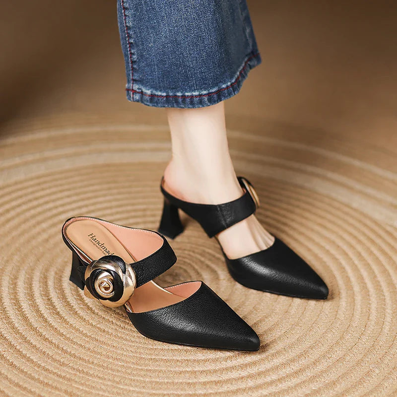 Anna-Berg | Garnet Leather Heels