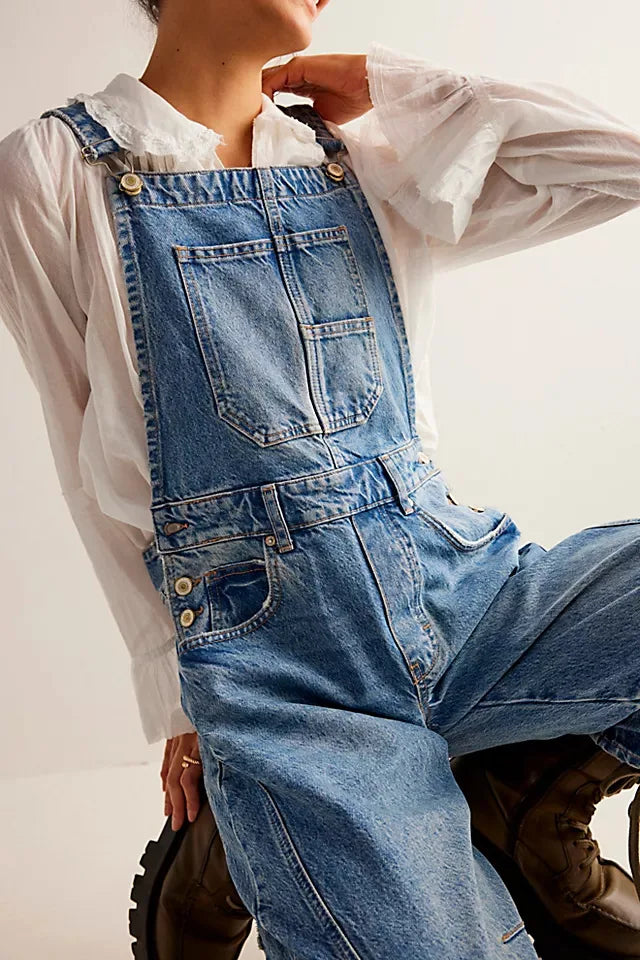 Anna-Berg | Wide-Leg Denim Overalls