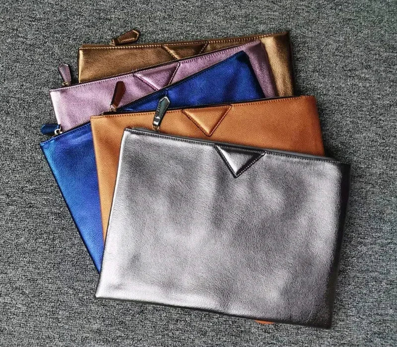 Anna-Berg | Clutch, Women's, Leather, Slim, Black, Elegant