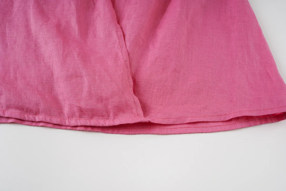 Anna-Berg | Natural Draped Linen Vest