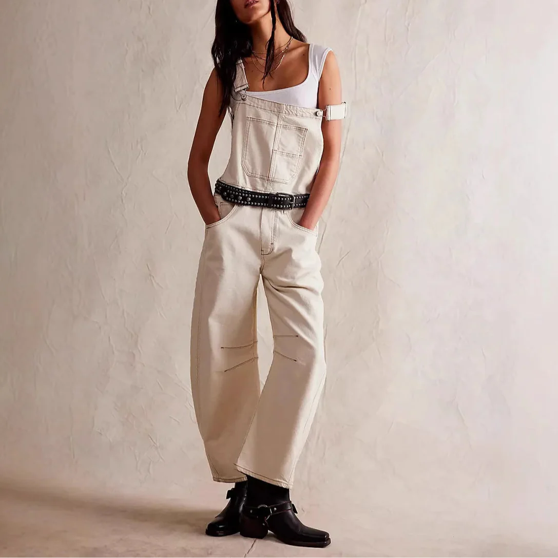 Anna-Berg | Wide-Leg Denim Overalls