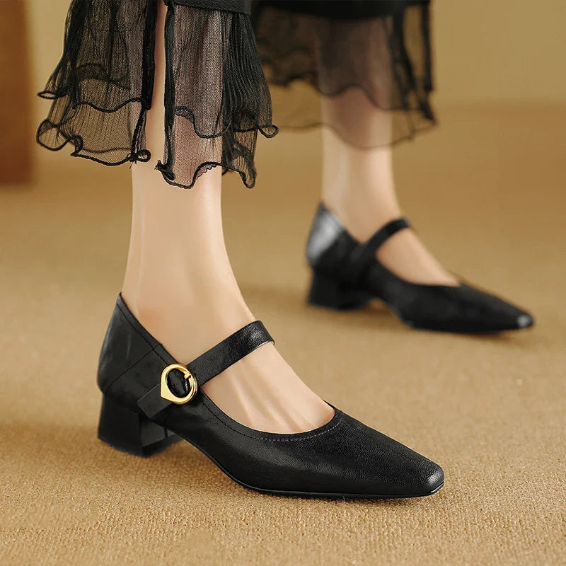 Anna-Berg | Merlot Leather Heels