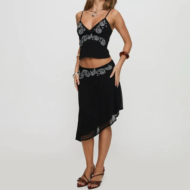 Anna-Berg | Sheer High-Waist Mesh Two-Piece Set