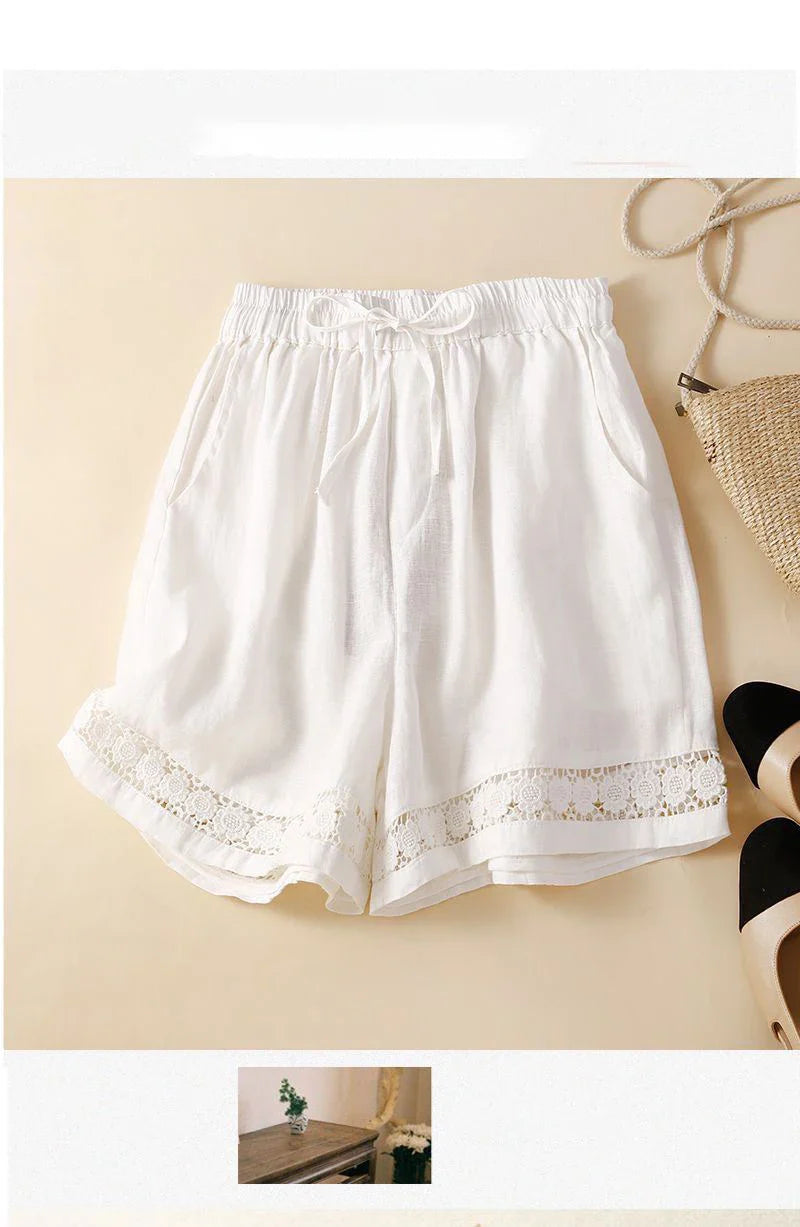 Anna-Berg | Embroidered Linen Shorts