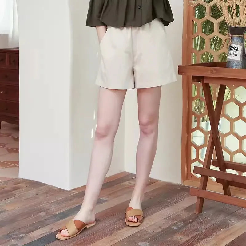 Anna-Berg | Relaxed Fit Drawstring Linen Shorts