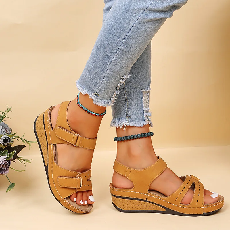 Anna-Berg | Timeless Platform Cushioned Wedge Sandals Made to Turn Heads
