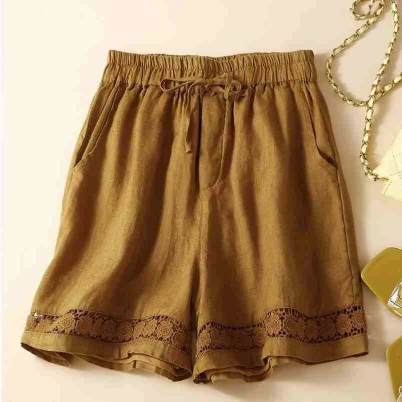 Anna-Berg | Embroidered Linen Shorts