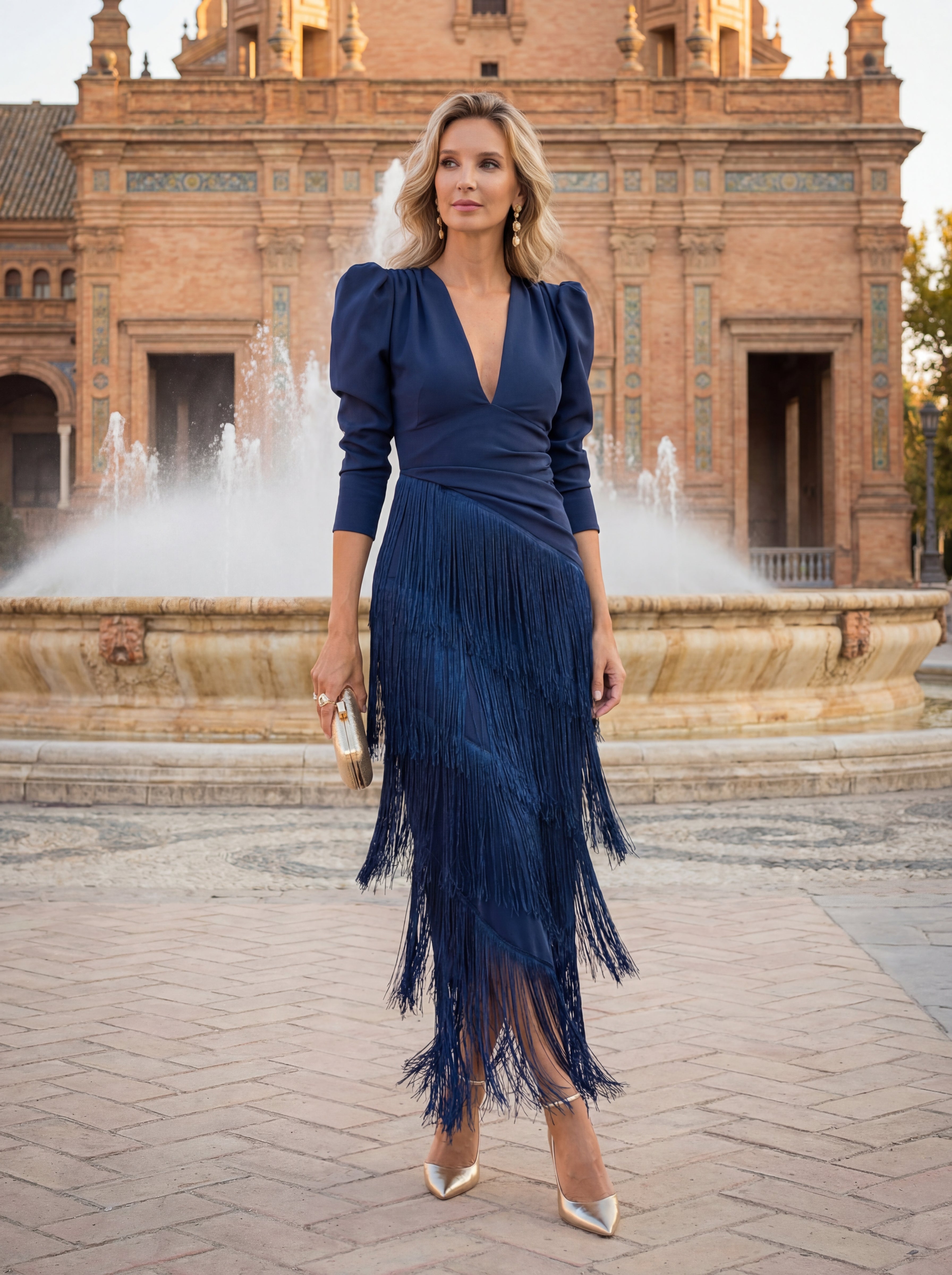 Anna-Berg | Graceful Fringe Dress Sage Made to Turn Heads