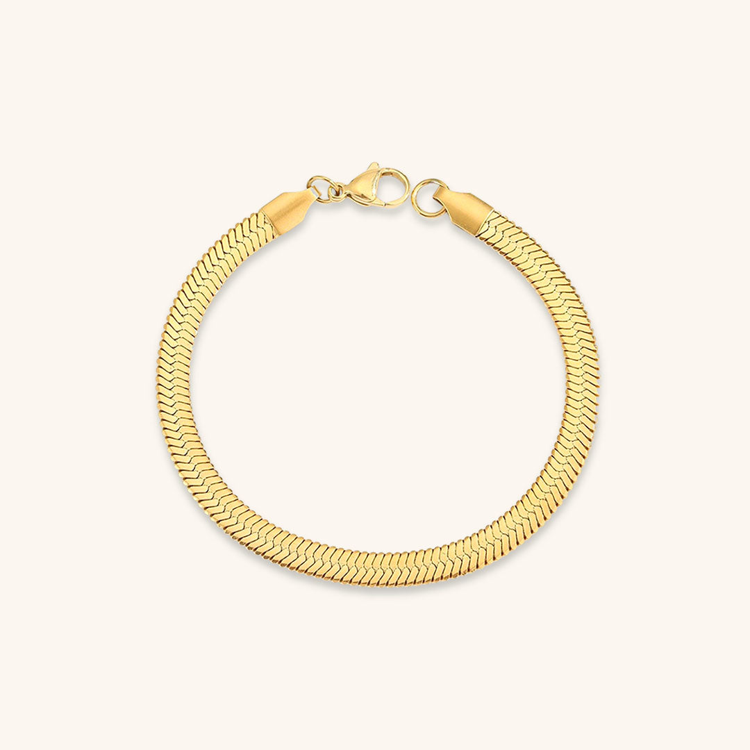 Gold Herringbone Bracelet