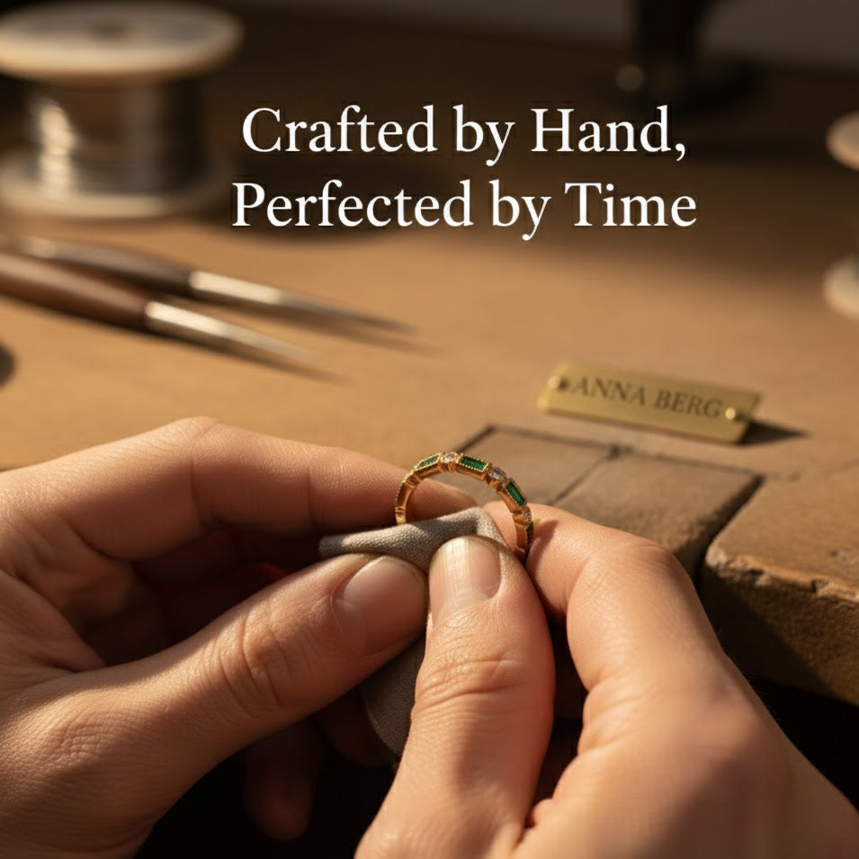 Vintage Green Zirconia Gold Ring