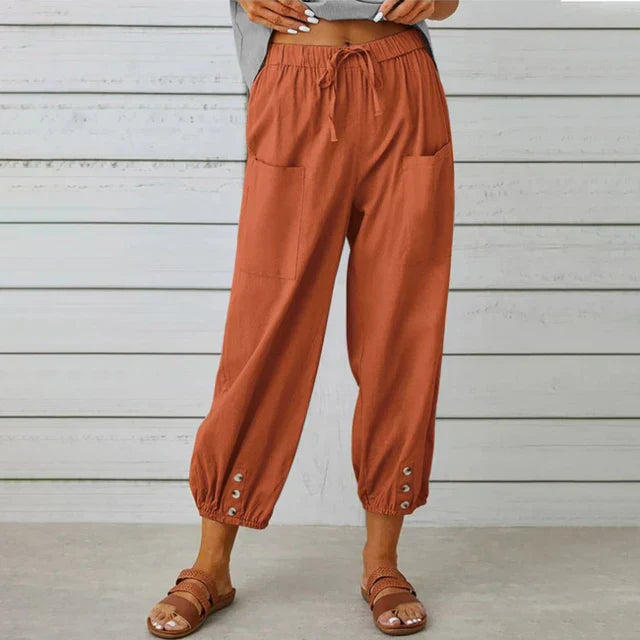 Anna-Berg | Graceful High Waist Relaxed Pants for Effortless Elegance