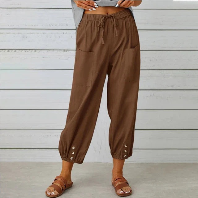 Anna-Berg | Graceful High Waist Relaxed Pants for Effortless Elegance