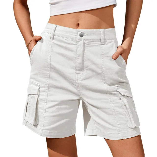 Anna-Berg | Modern High Waist Relaxed Fit Cargo Shorts