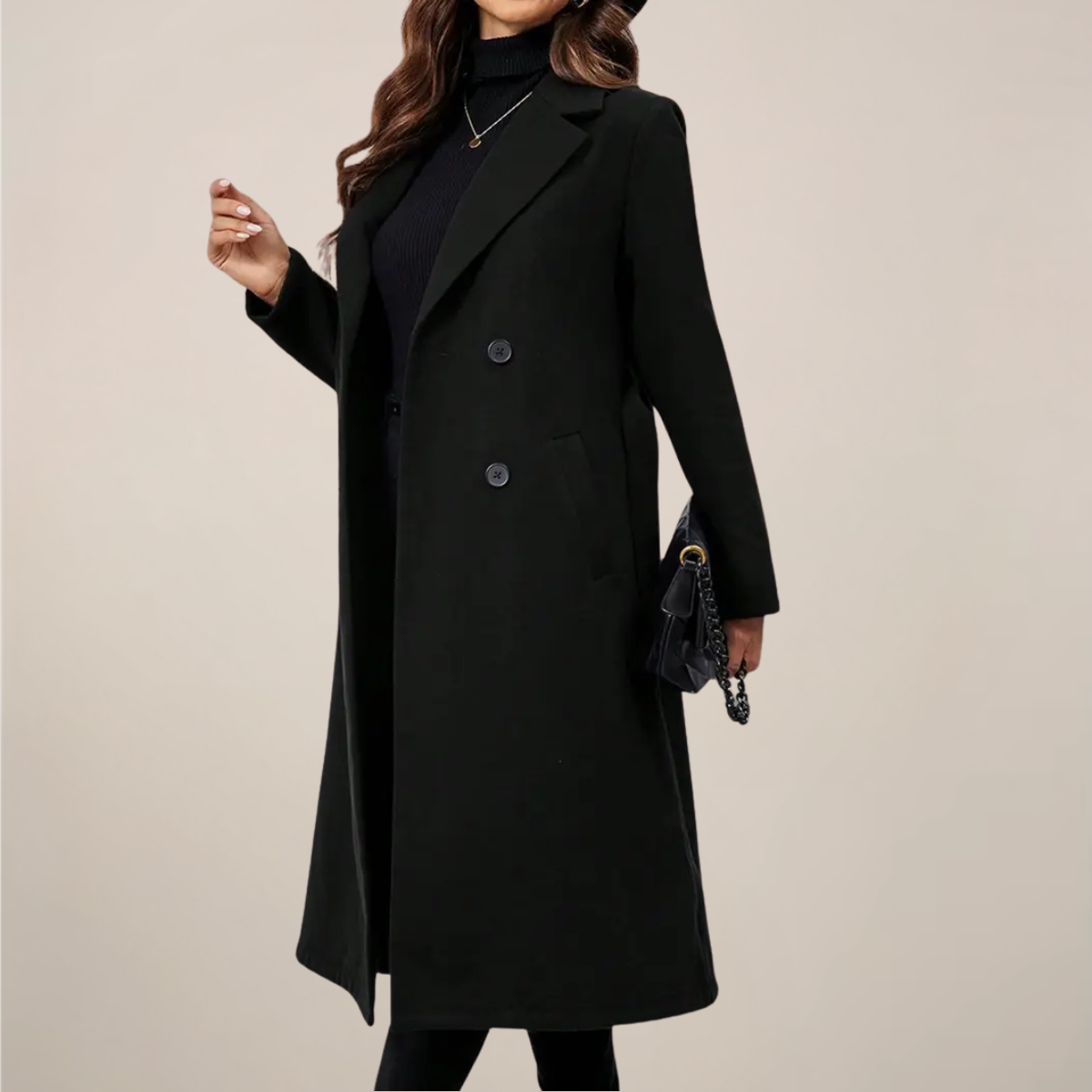 Anna-Berg | Overcoat – Double-Breasted, Tailored Fit