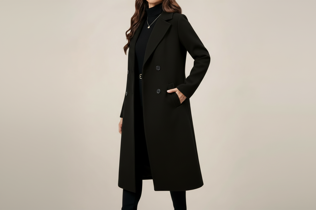 Anna-Berg | Overcoat – Double-Breasted, Tailored Fit