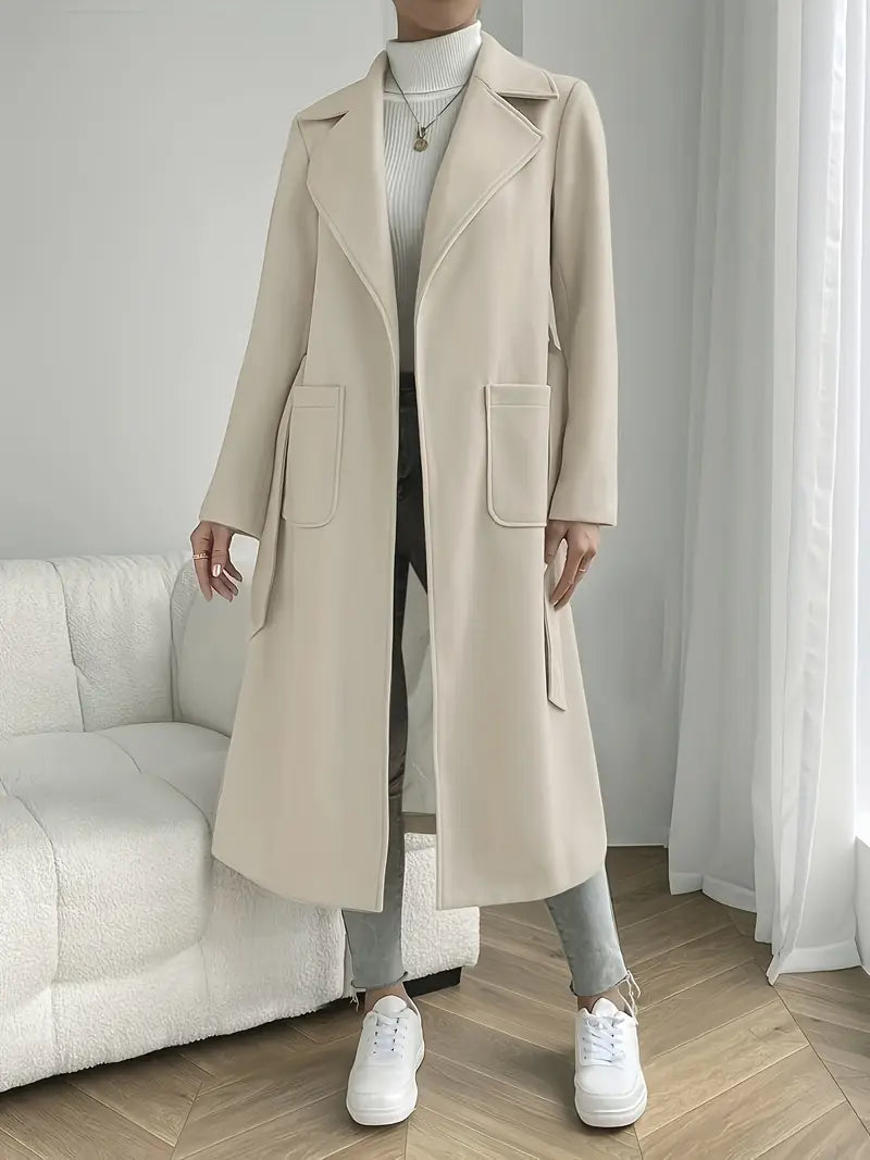 Anna-Berg | Overcoat - Belted, Minimalist Lapel Design