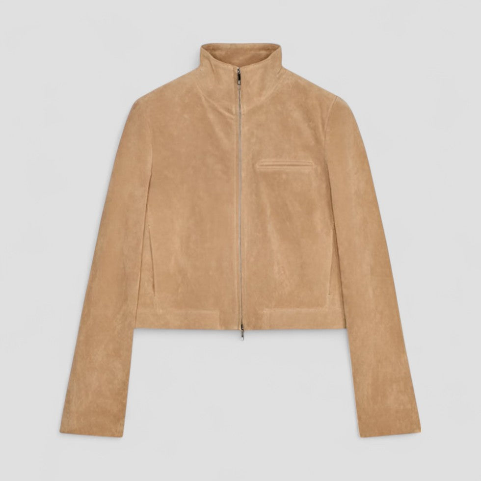 Anna-Berg | Cropped Suede-Style Jacket