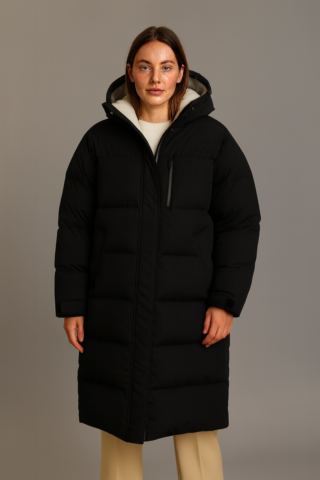 Anna-Berg | Longline Puffer Coat - Hooded, Ultra-Warm