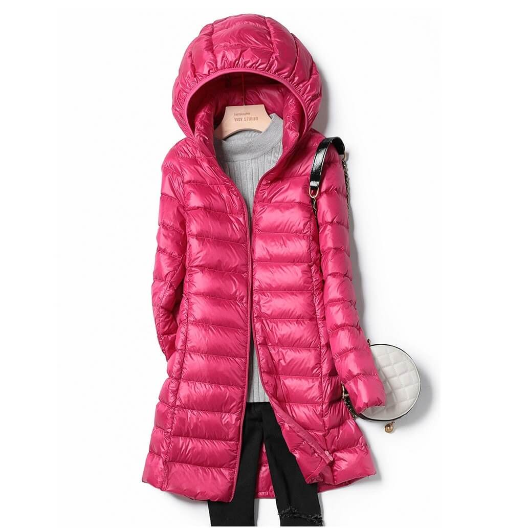 Anna-Berg | Longline Puffer Jacket - Hooded, Lightweight, Quilted