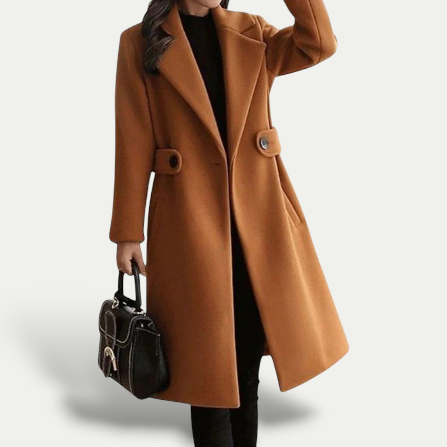Anna-Berg | Maxi Coat, Single-Breasted, Wide Lapels
