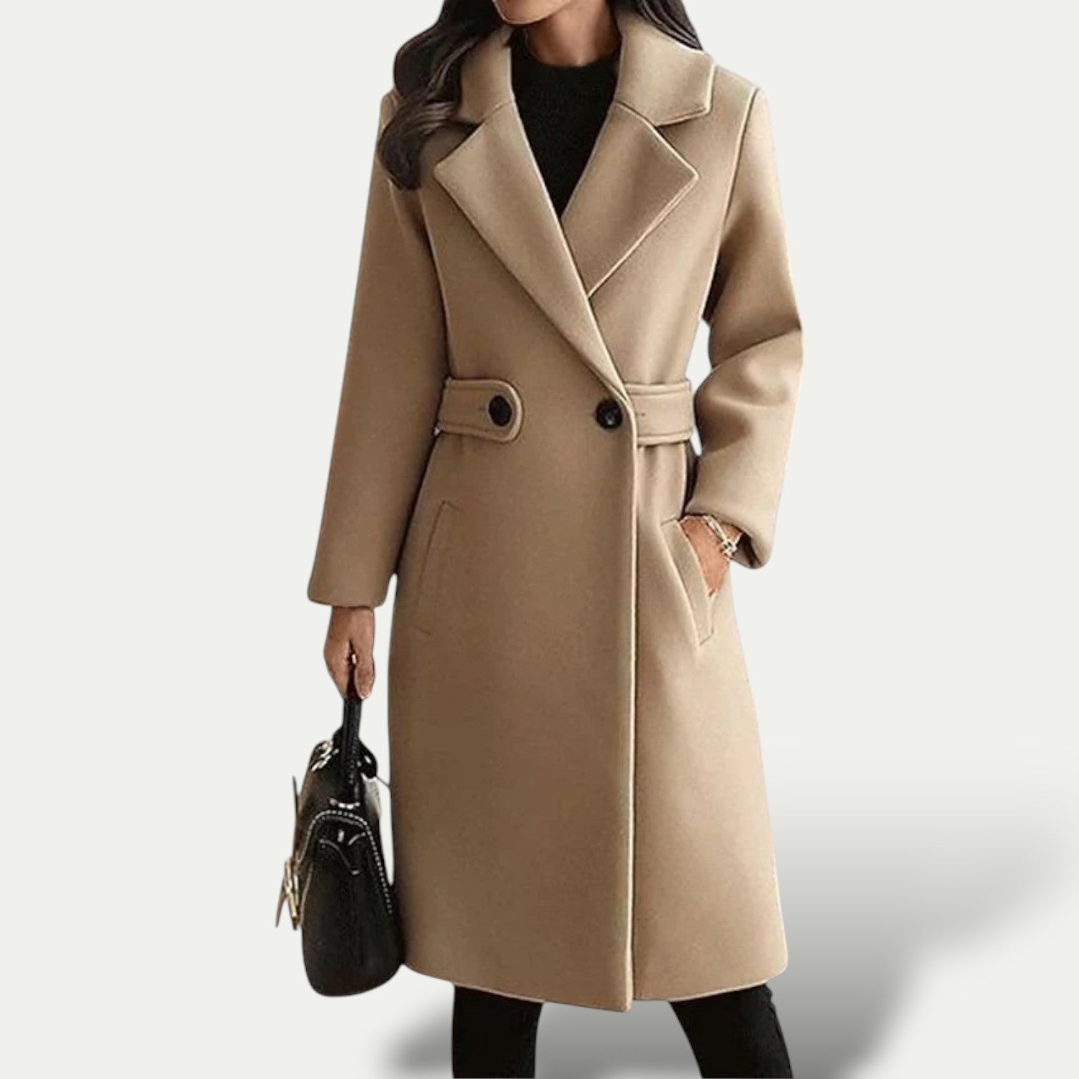 Anna-Berg | Maxi Coat, Single-Breasted, Wide Lapels