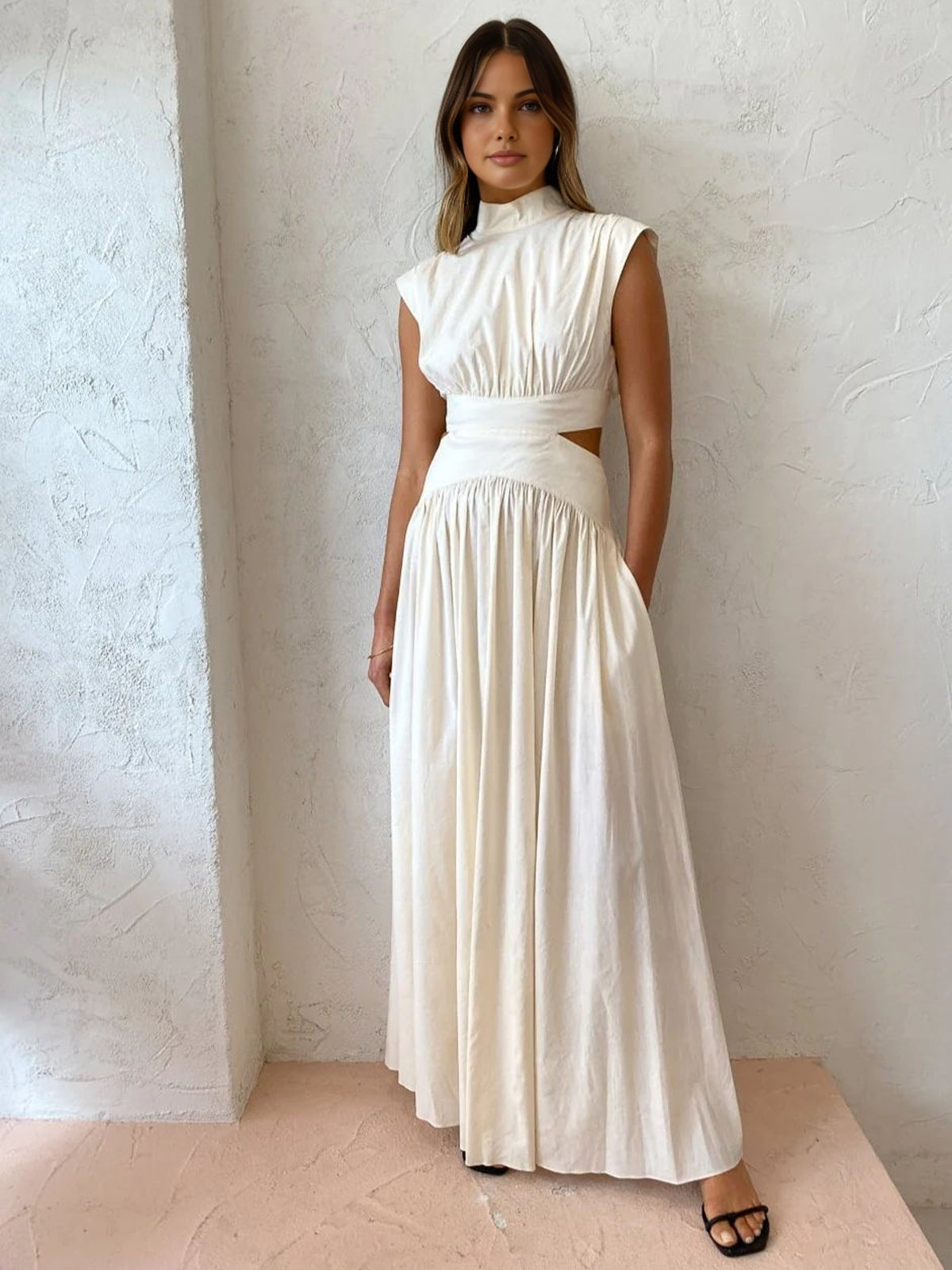 Anna-Berg | Maxi Dress - Mock Neck, Sleeveless