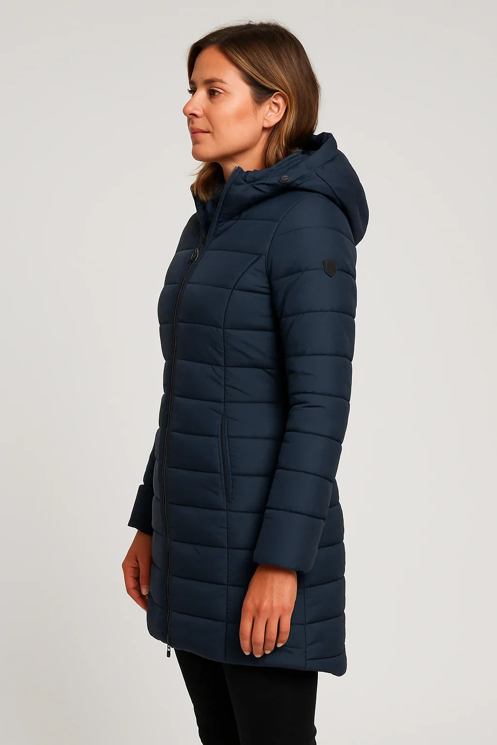 Anna-Berg | Quilted Puffer Hooded Coat - Mid-Length