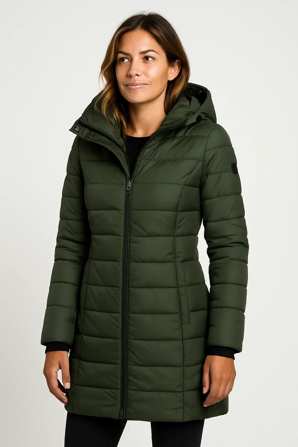 Anna-Berg | Quilted Puffer Hooded Coat - Mid-Length