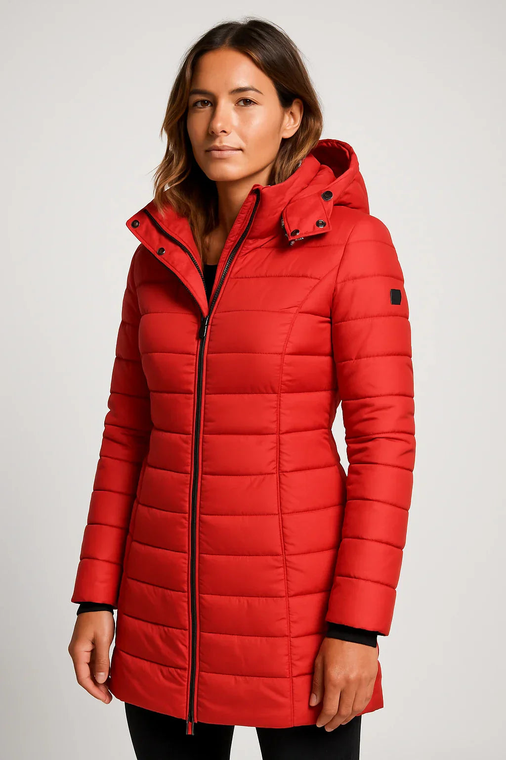 Anna-Berg | Quilted Puffer Hooded Coat - Mid-Length