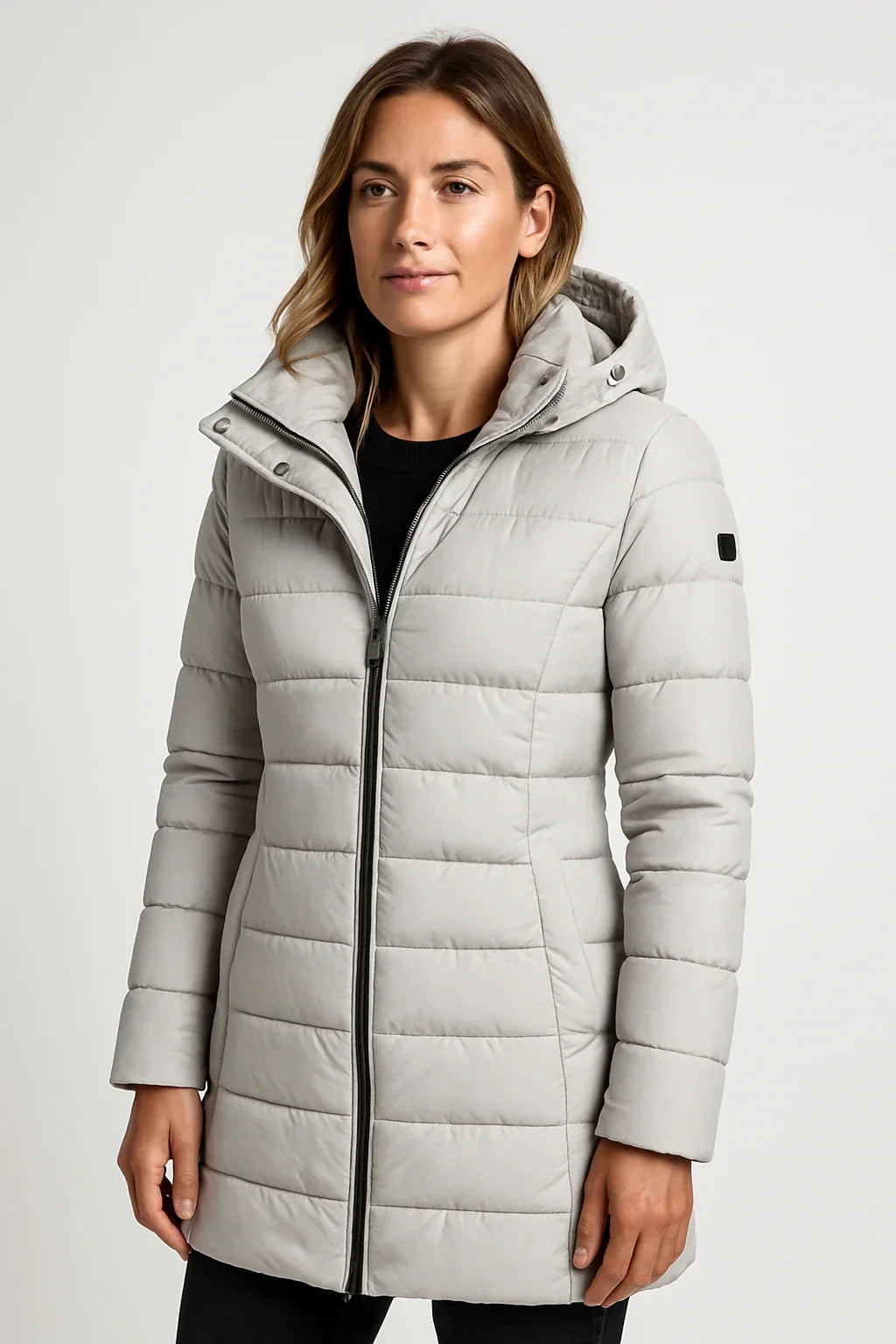 Anna-Berg | Quilted Puffer Hooded Coat - Mid-Length