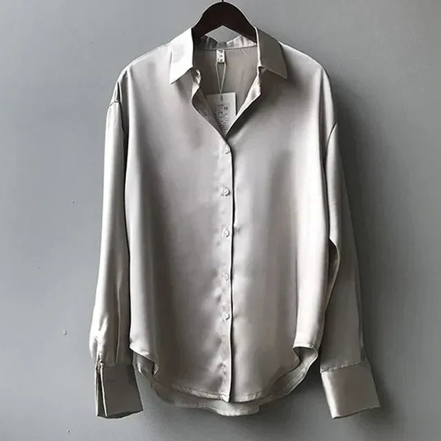 Anna-Berg | Satin Blouse - Relaxed Fit