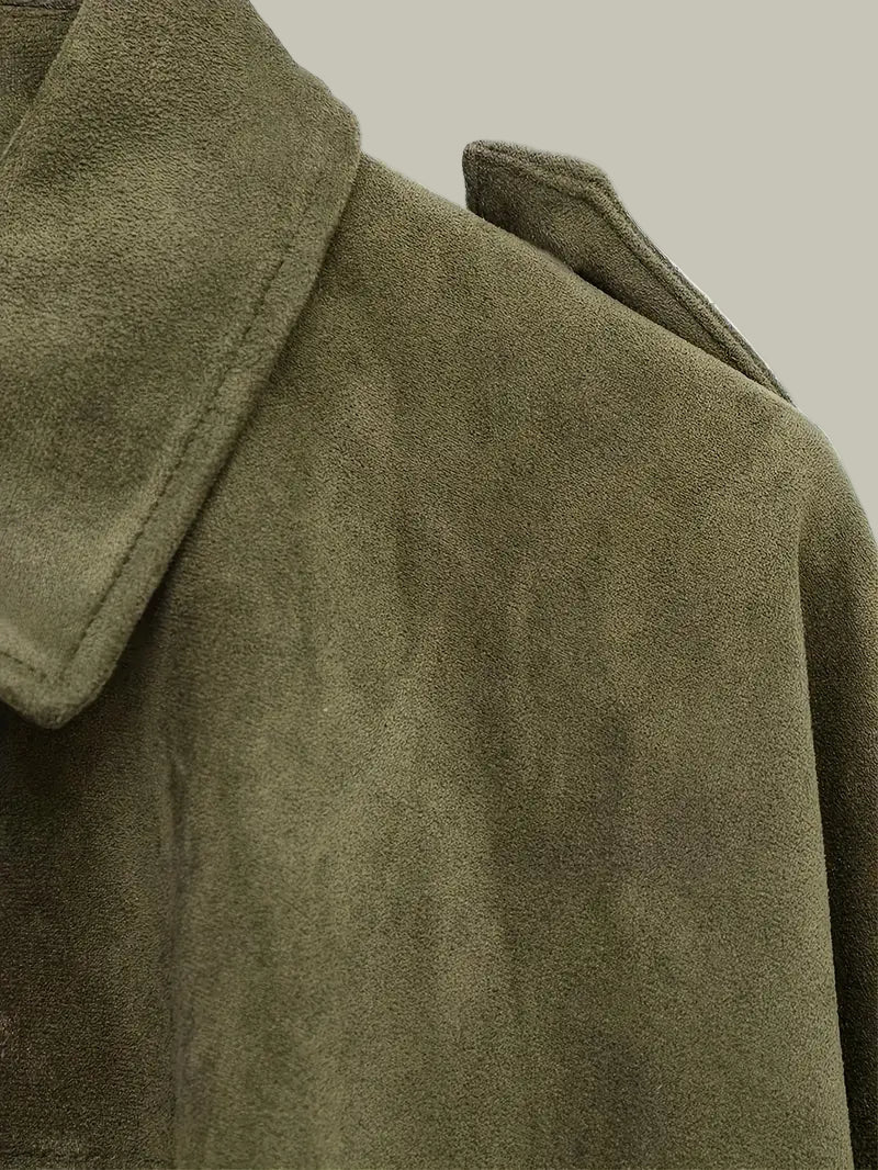 Anna-Berg | Short Jacket, Faux Suede, Oversized, Elasticated Hem