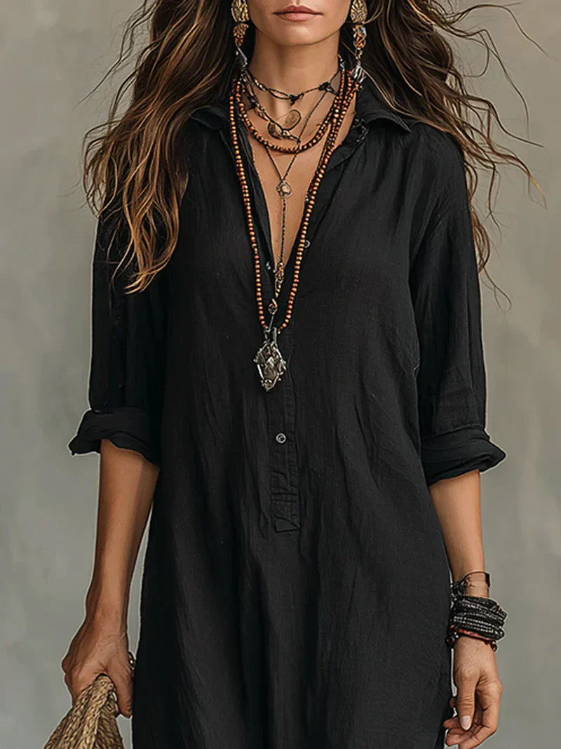 Anna-Berg | Effortless Maxi Dress With Flattering Silhouette Versatile For Everyday