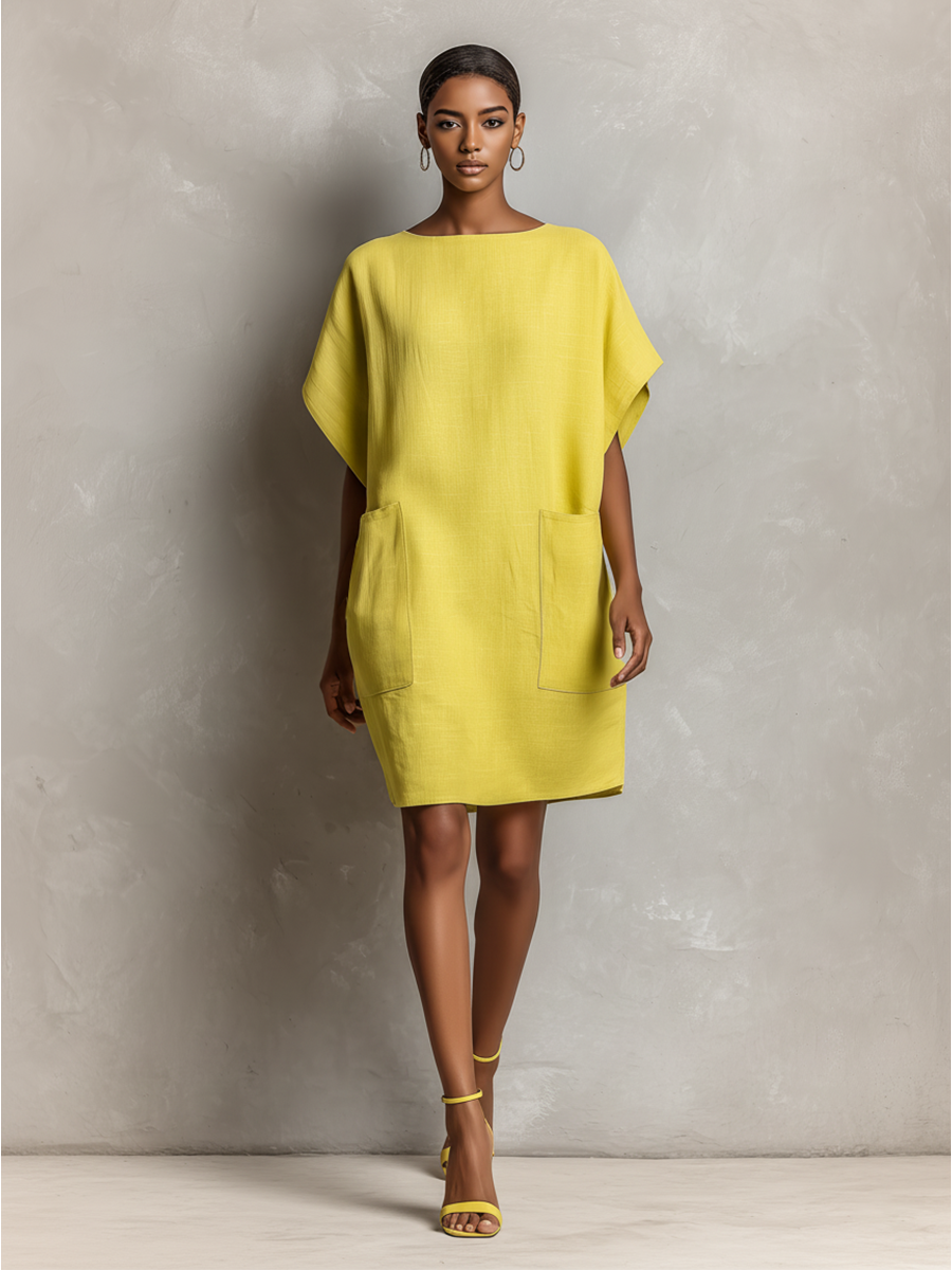 Anna-Berg | Yellow Linen Dress