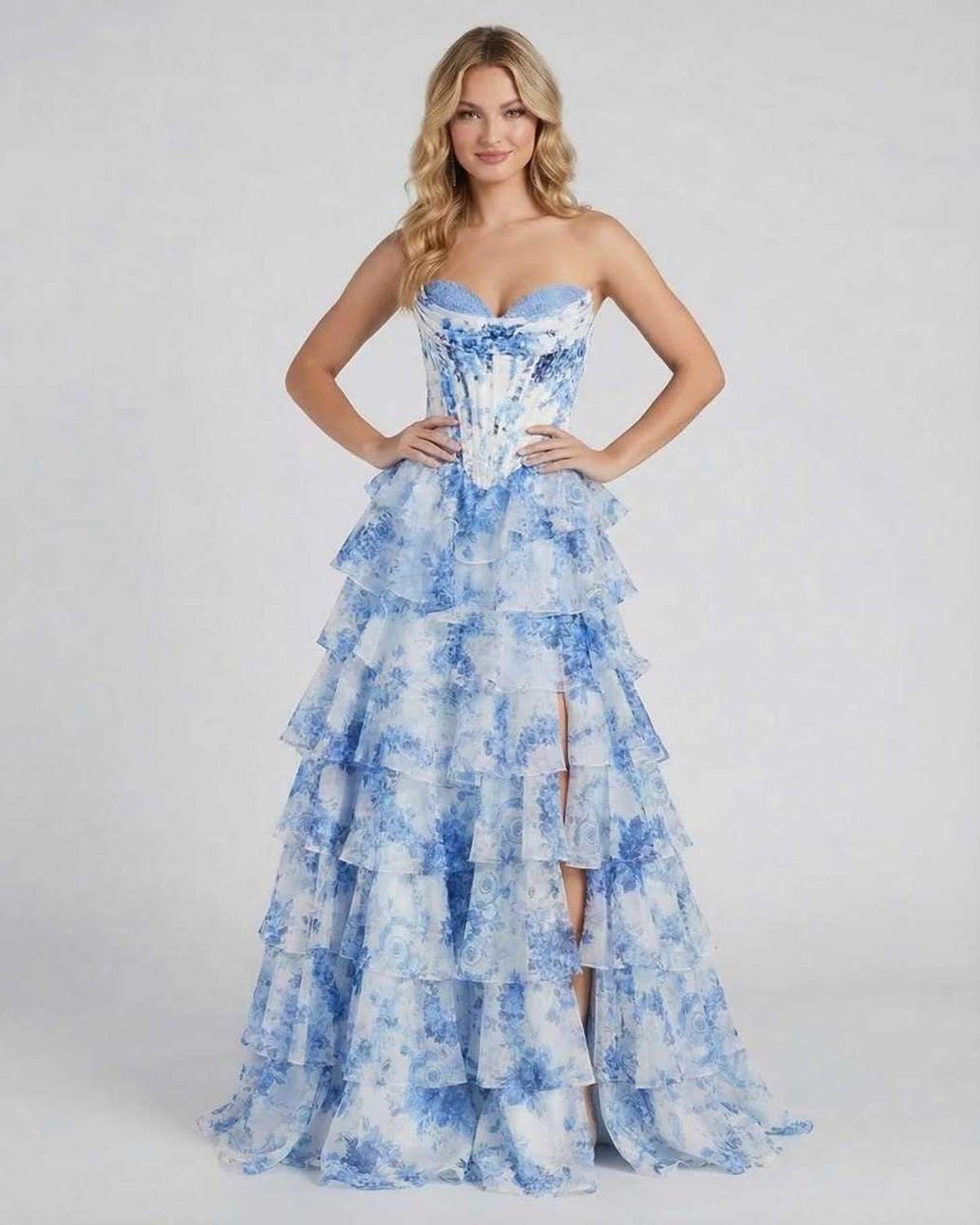 Anna-Berg | Chiffon Strapless Corset Dress