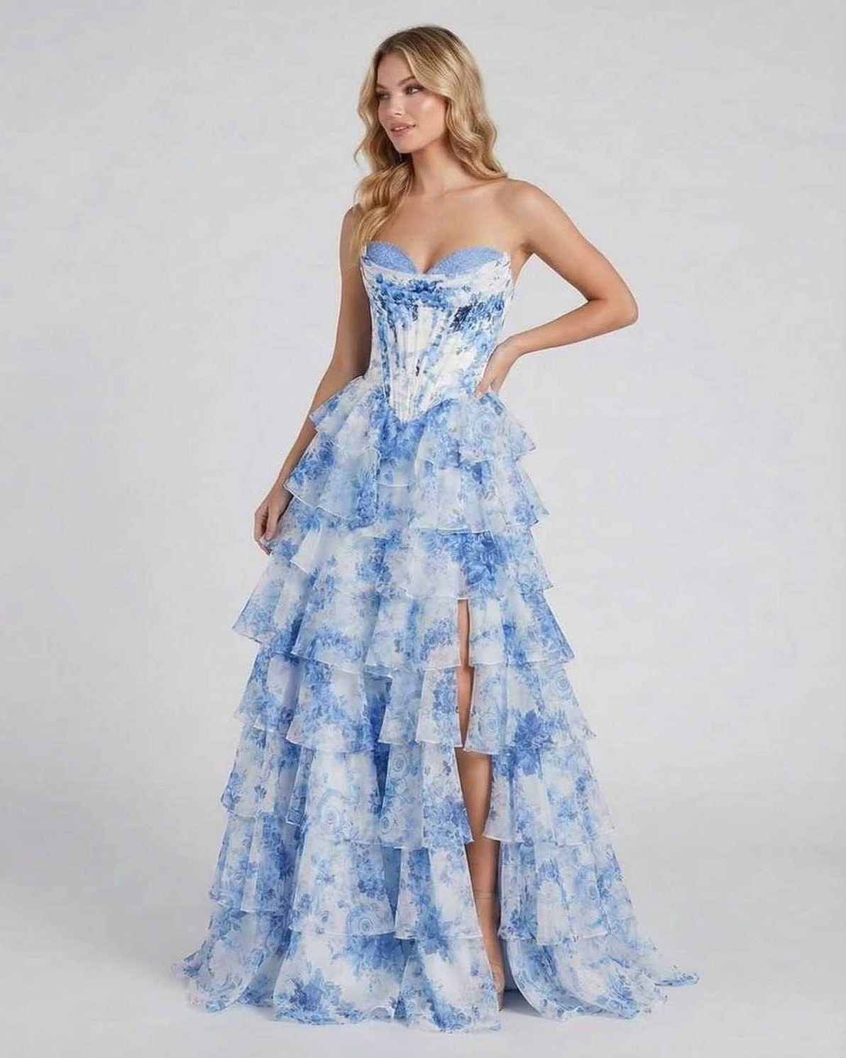 Anna-Berg | Chiffon Strapless Corset Dress