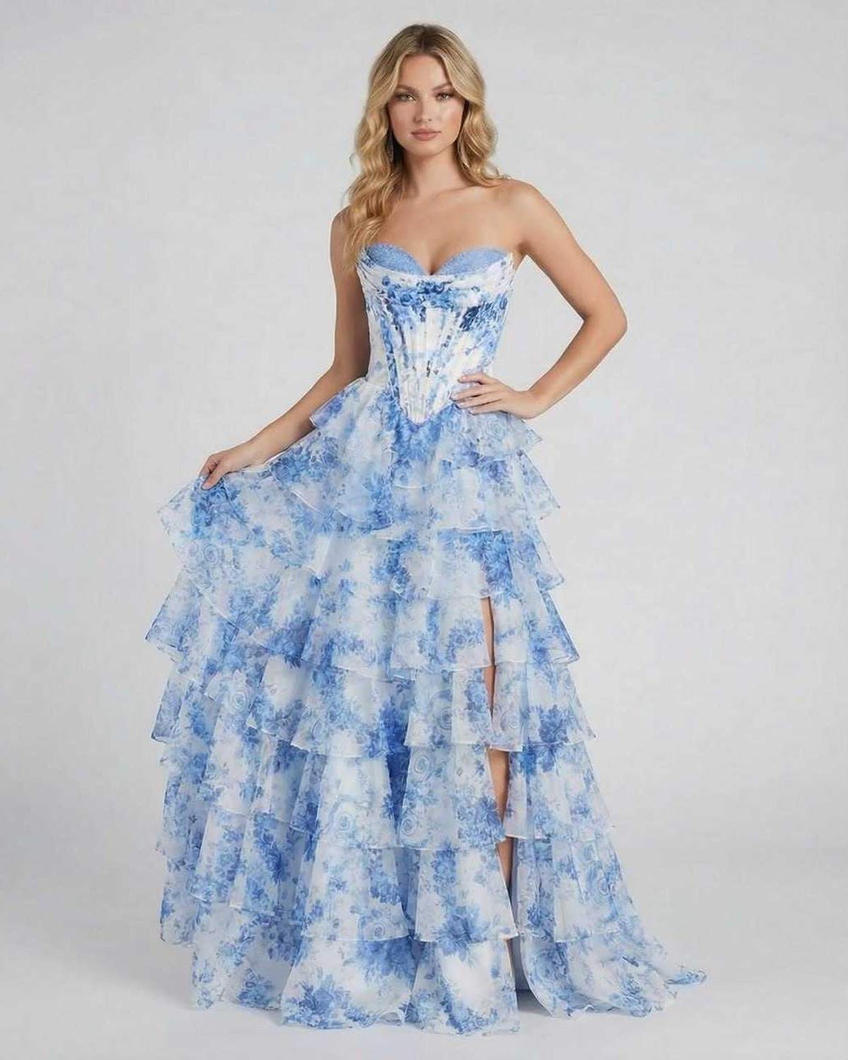 Anna-Berg | Chiffon Strapless Corset Dress