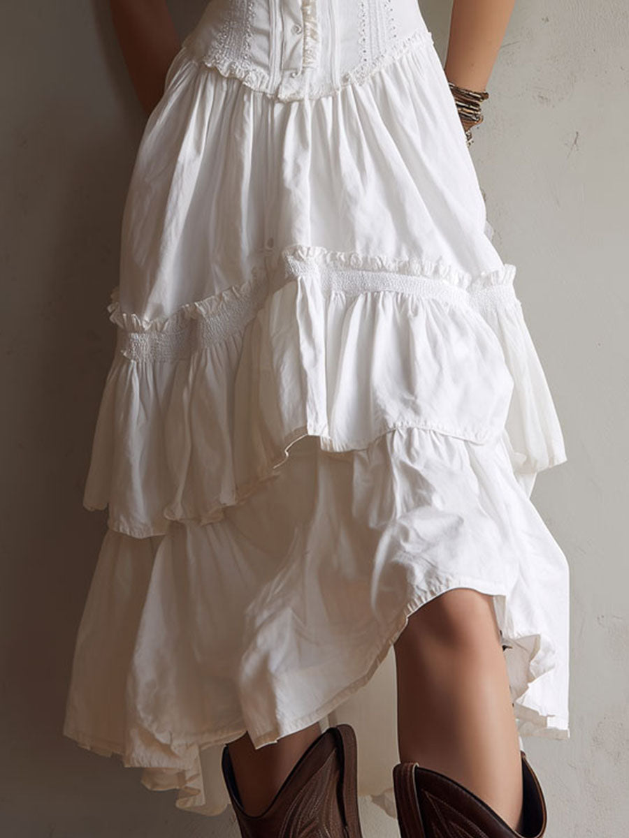 Anna-Berg | White Lace Casual Dress