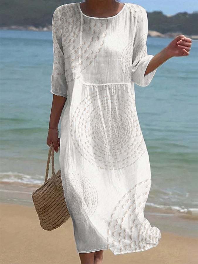 Anna-Berg | Romantic Embroidered Casual Dress in a Flattering Cut