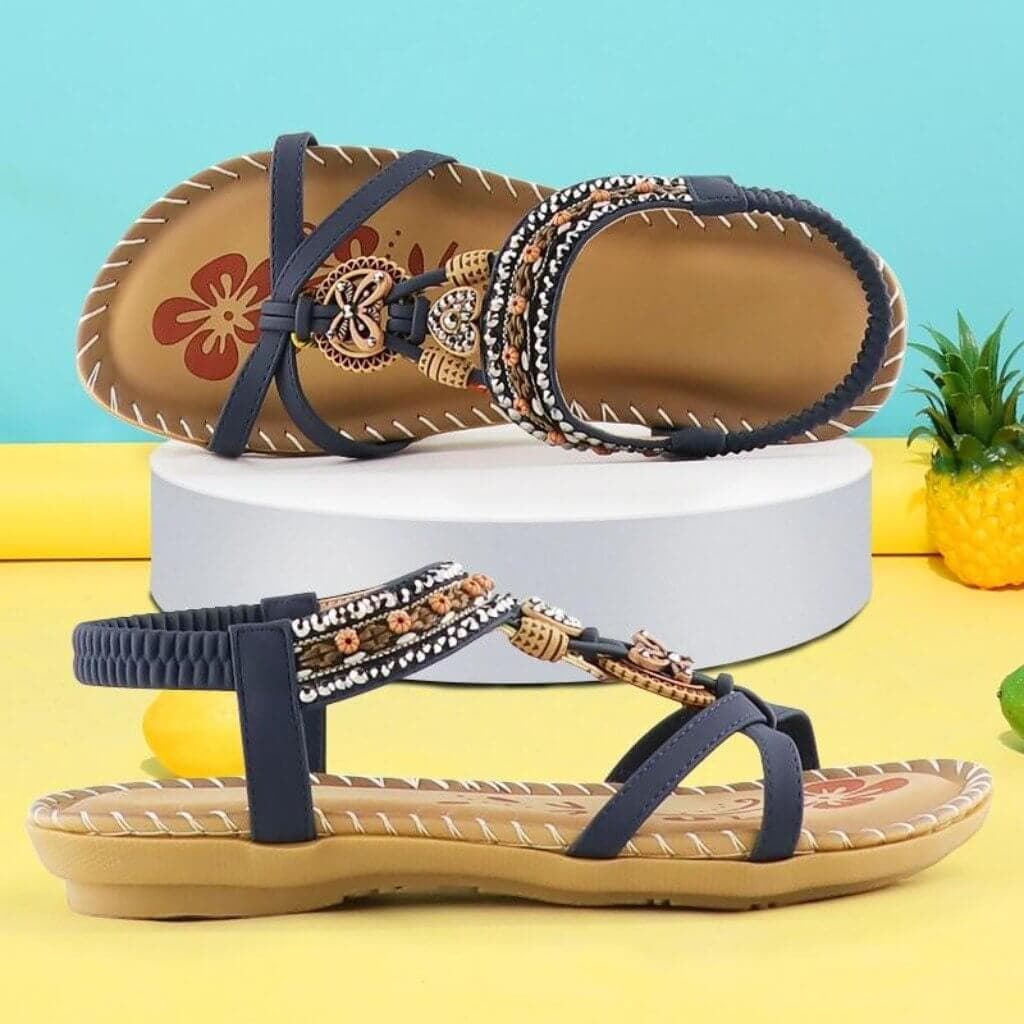 Anna-Berg | Romantic Platform Cushioned Sandals for a Polished Look