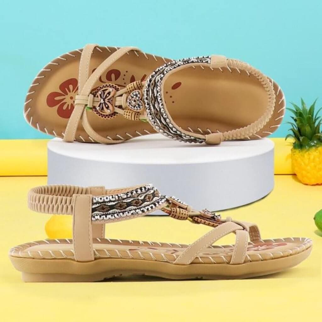 Anna-Berg | Romantic Platform Cushioned Sandals for a Polished Look