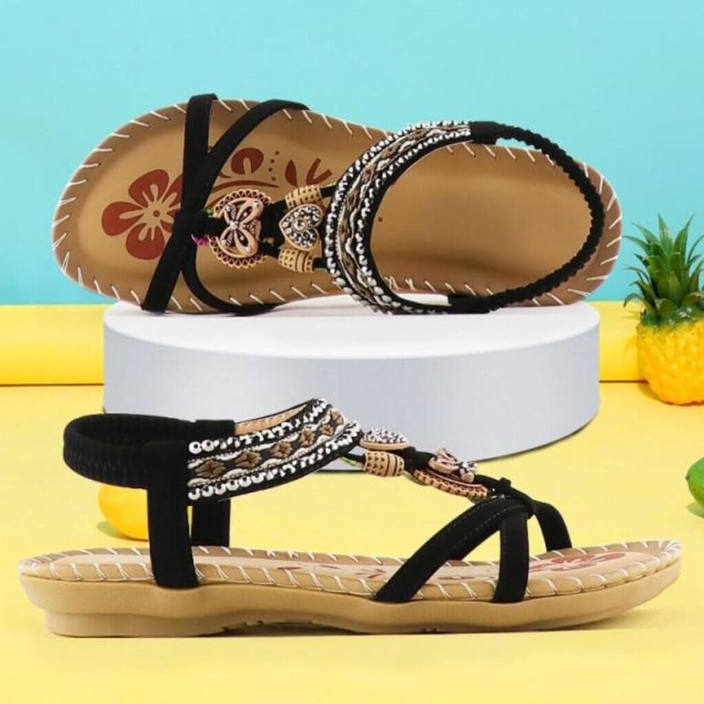 Anna-Berg | Romantic Platform Cushioned Sandals for a Polished Look