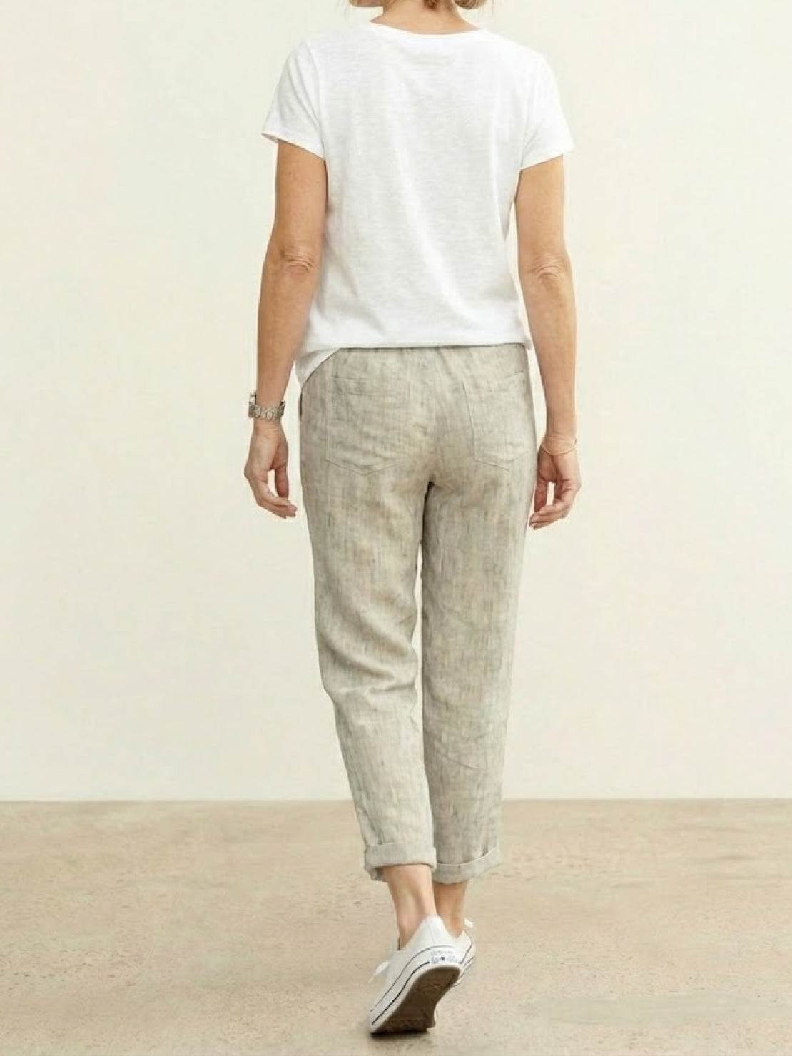 Anna-Berg | Effortless Casual Drawstring Straight-Leg Casual Pants