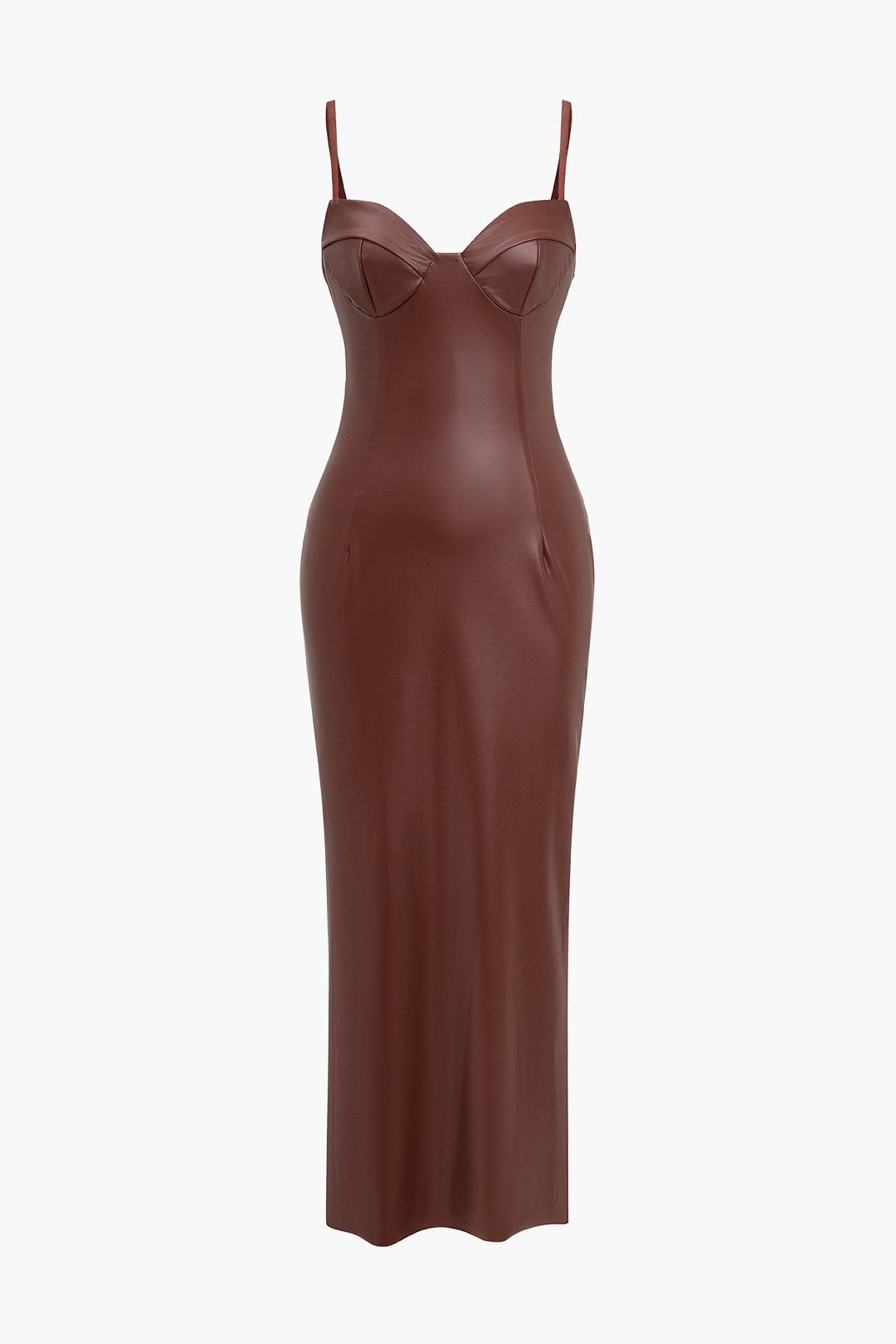 Anna-Berg | Statement Seductive Leather Maxi Dress – Sexy & Elegant