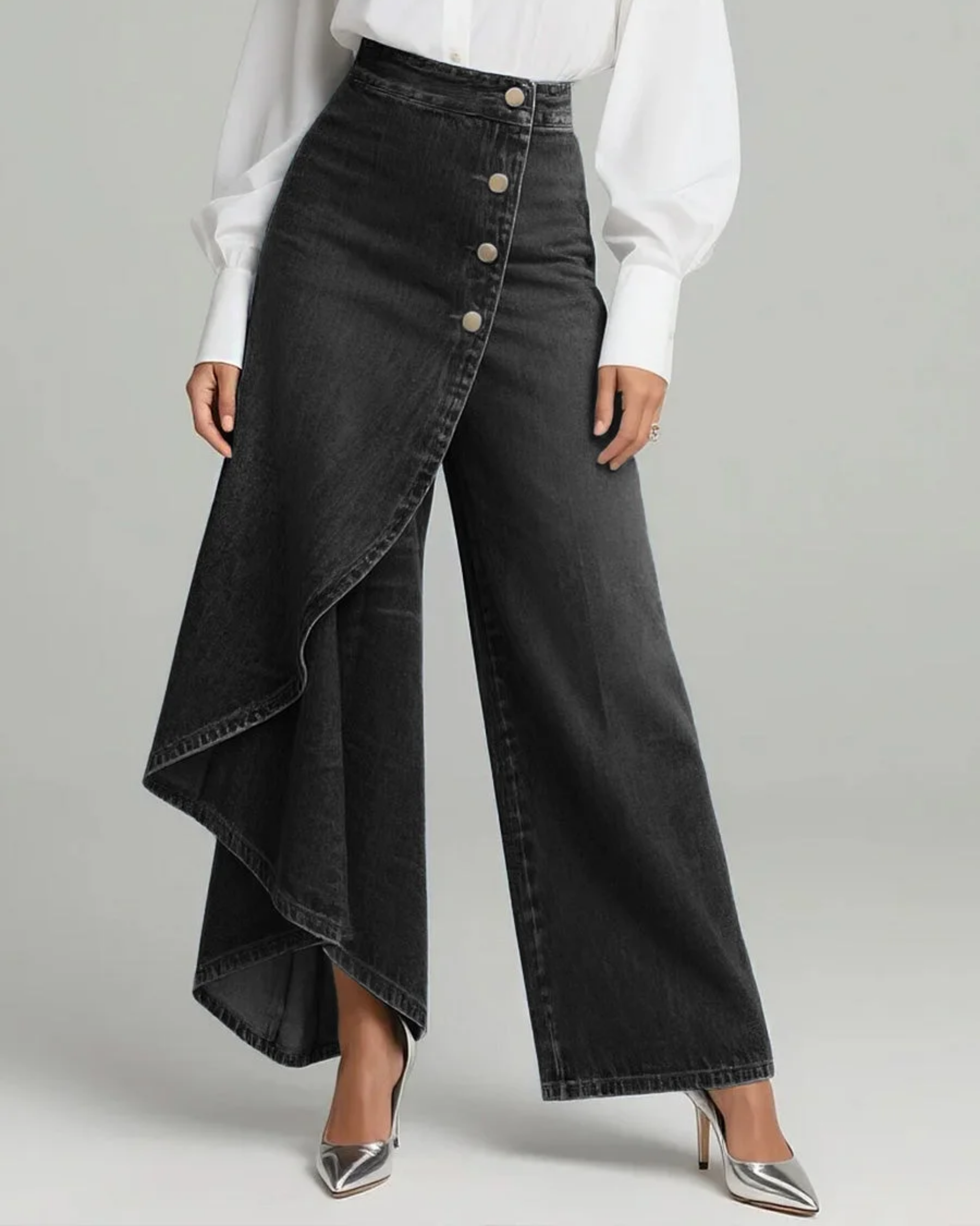 Anna-Berg | Luxe High Waisted Wide Leg Wrap Pants for a Polished Look