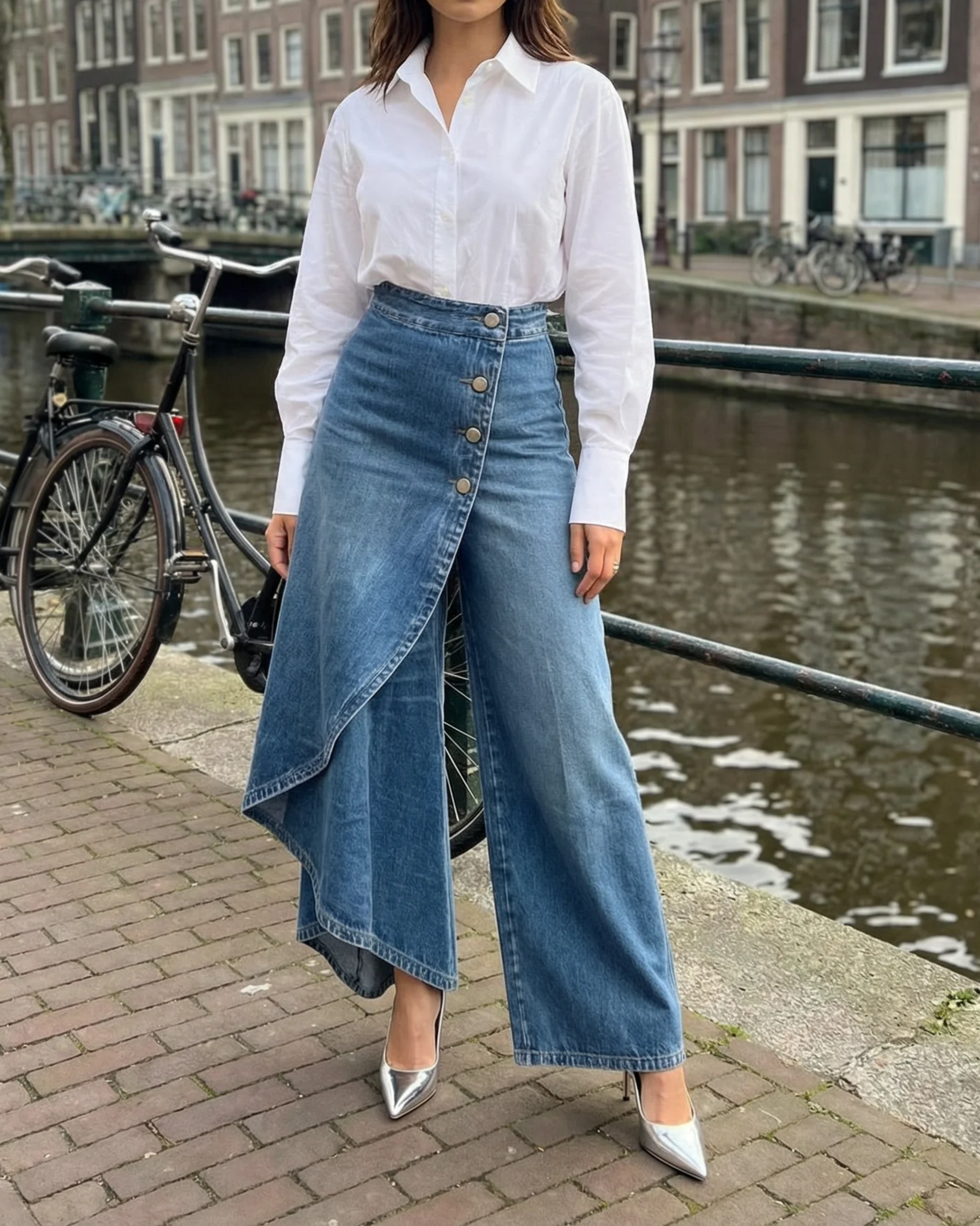 Anna-Berg | Luxe High Waisted Wide Leg Wrap Pants for a Polished Look